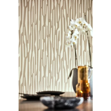 Zendo graafinen lamminharmaa tapetti keittioon Harlequinilta image