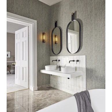 Zela Ink harmaasininen yksivarinen vinyylitapetti Harlequinilta image