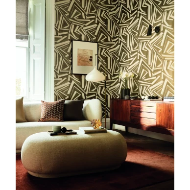 Transverse ruskea graafinen tapetti olohuoneeseen Harlequinilta image