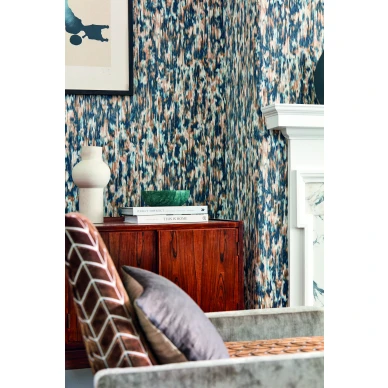 Fade sininen pronssinvarinen taplikas eloisa tapetti Harlequinilta image