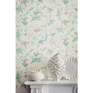 Hummingbirds valkoinen lintutapetti lahikuva Cole et Sonilta 112 4016 image