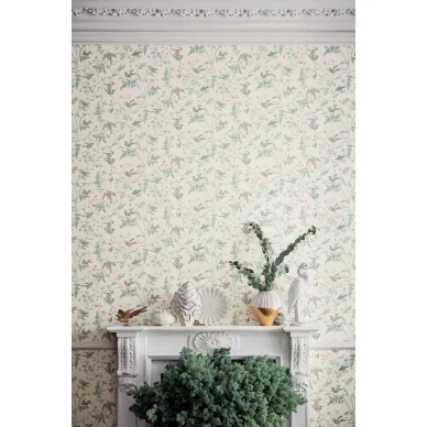 Hummingbirds valkoinen lintutapetti olohuoneeseen Cole et Sonilta 112 4016 image