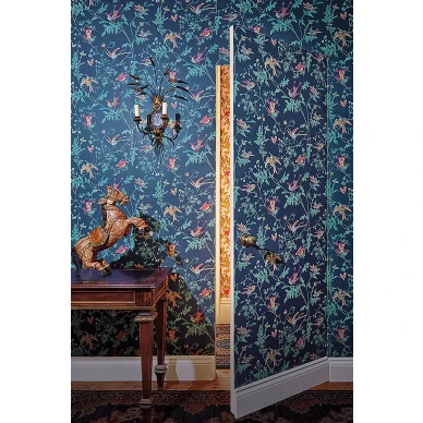 Olohuoneen tapetti Hummingbirds tummansininen lintukuvio Cole et Sonilta 100 14068 image