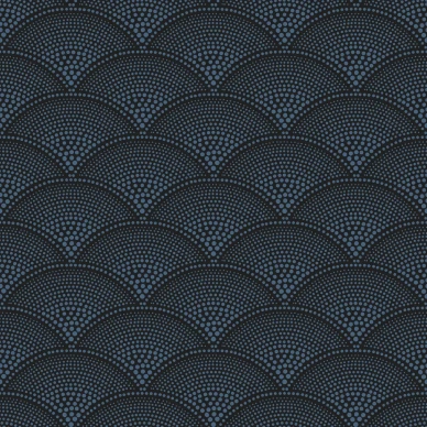 Feather Fan tummansininen graafinen tapetti Cole et Sonilta image