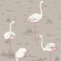 Flamingos ruskea lintutapetti Cole et Sonilta