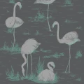 Flamingos tumma lintutapetti Cole et Sonilta