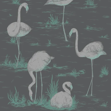 Flamingos tumma lintutapetti Cole et Sonilta image
