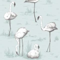 Flamingos vaalea sininen lintutapetti Cole et Sonilta