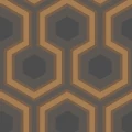 Hicks Grand musta kultainen geometrinen tapetti Cole et Sonilta