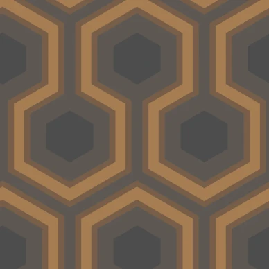 Hicks Grand musta kultainen geometrinen tapetti Cole et Sonilta image