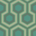 Hicks Grand vihrea geometrinen tapetti Cole et Sonilta