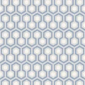 Hicks Hexagon sinivalkoinen geometrinen tapetti Cole et Sonilta