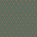 Hicks Hexagon vihrea pronssinvarinen geometrinen tapetti Cole et Sonilta