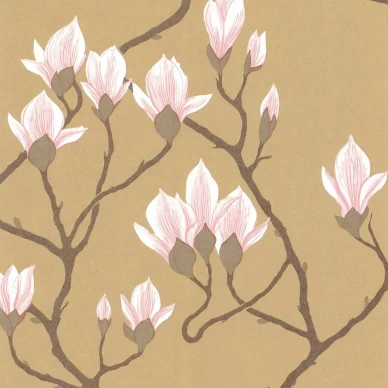 Magnolia pronssi roosa kukkatapetti Cole et Sonilta 72 3008 image