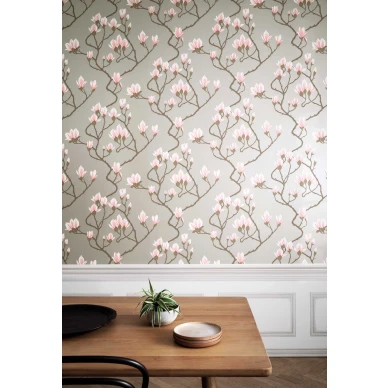 Magnolia romanttinen harmaa kukkatapetti Cole et Sonilta image