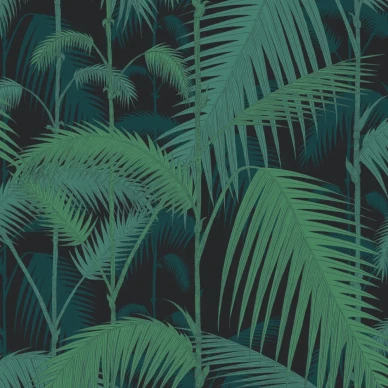 Palm Jungle tummanvihrea palmutapetti Cole et Sonilta image