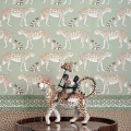 Ardmore Border vihrea kuviollinen tapettiboordi olohuoneeseen Cole et Sonilta 109 5024