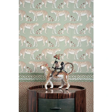 Ardmore Border vihrea kuviollinen tapettiboordi olohuoneeseen Cole et Sonilta 109 5024 image