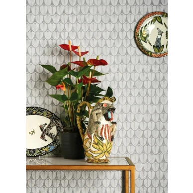 Narina harmaa geometrinen tapetti olohuoneeseen Cole et Sonilta 109 10047 image