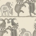 Safari Dance beige vaaleanharmaa hauska elaintapetti Cole et Sonilta 109 8037