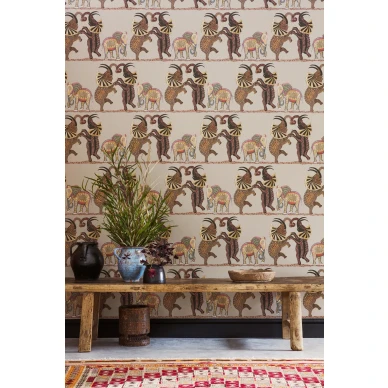 Safari Dance oranssi punainen elaintapetti olohuoneeseen Cole et Sonilta 109 8038 image