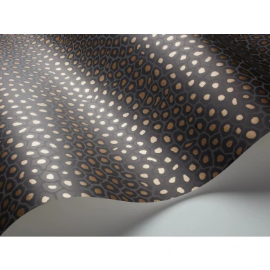 Senzo Spot harmaa kultainen nahkakuvioitu tapetti metallivareilla Cole et Sonilta 109 6032 image