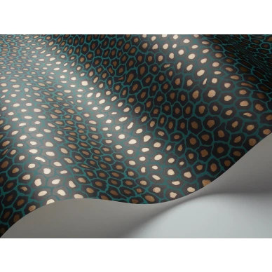 Senzo Spot vihrea nahkakuviollinen tapetti metallivareilla Cole et Sonilta 109 6033 image