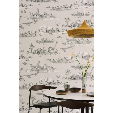 Zambezi beige harmaa elaintapetti ruokailuhuoneeseen Cole et Sonilta 109 14062 image