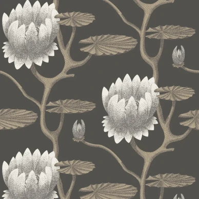 Summer Lily musta kukkatapetti Cole et Sonilta 95 4026 image