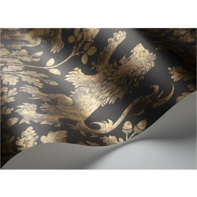 Boscobel Oak musta kulta elain tapetti metallivareilla Cole et Sonilta 116 10036 image