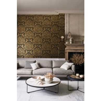 Boscobel Oak musta kulta leijonatapetti olohuoneeseen Cole et Sonilta 116 10036 image