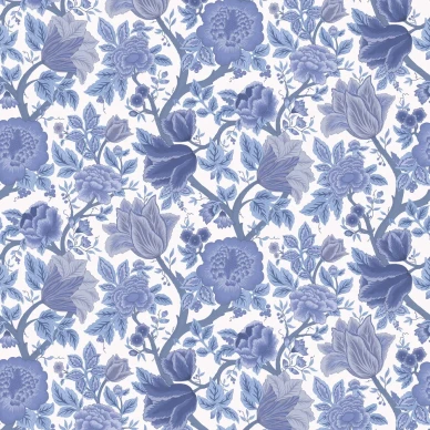 Midsummer Bloom sinivalkoinen kukkatapetti Cole et Sonilta 116 4016 image