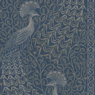 Pavo Parade sininen hopea lintutapetti Cole et Sonilta 116 8029 image