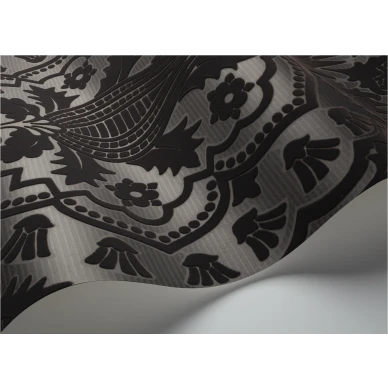 Pugin Palace Flock harmaa kuviotapetti samettipinnalla Cole et Sonilta 116 9035 image