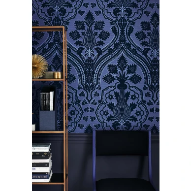 Pugin Palace Flock sininen medaljonkitapetti olohuoneeseen Cole et Sonilta 116 9033 image
