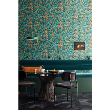 Vines of Pomona vihrea oranssi hedelmatapetti ruokailuhuoneeseen Cole et Sonilta 116 2005 image
