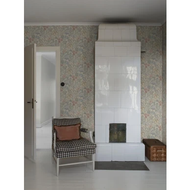 Jane harmaa beige kukkatapetti makuuhuoneeseen Borastapeterilta 2037 image