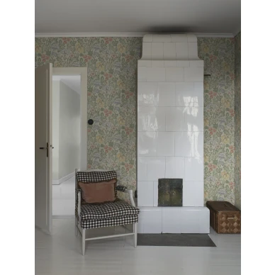 Jane keltainen monivarinen kukkatapetti makuuhuoneeseen Borastapeterilta 2036 image