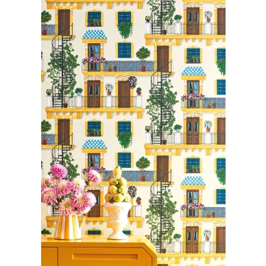 Alfaro keltainen espanjalainen talotapetti Cole et Sonilta 117 4010 image