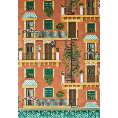 Alfaro oranssi espanjalainen talotapetti Cole et Sonilta 117 4011 image