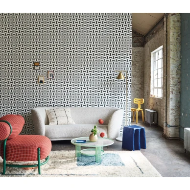 Alicatado harmaa geometrinen tapetti olohuoneeseen Cole et Sonilta 117 12036 v2 image