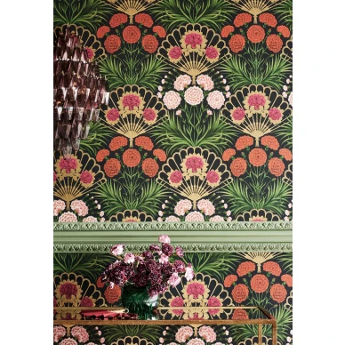 Flamenco Fan romanttinen monivarinen kukkatapetti Cole et Sonilta 117 14043 image