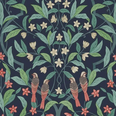 Jasmine Serin Symphony sininen kukkatapetti Cole et Sonilta 117 10030 image