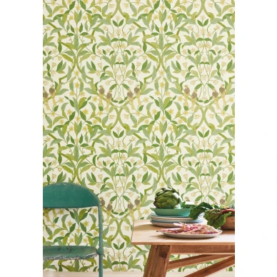 Jasmine Serin Symphony vaalea lintutapetti ruokailuhuoneeseen Cole et Sonilta 117 10031 image