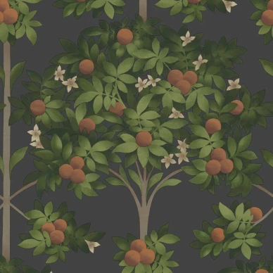 Orange Blossom tumma appelsiinitapetti Cole et Sonilta 117 1003 image