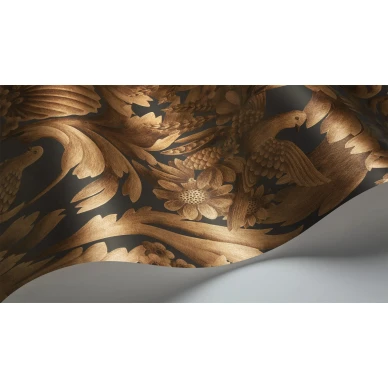 Gibbons Carving pronssinen kuviotapetti metallivareilla Cole et Sonilta 118 9018 image