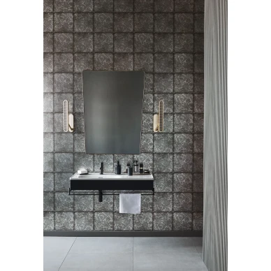 Kings Argent hopeinen ruudullinen kuviotapetti kylpyhuoneeseen Cole et Sonilta 118 4007 image