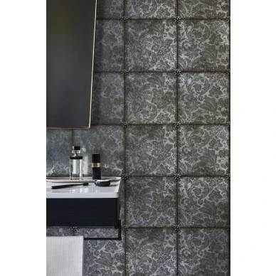 Kings Argent kaunis hopeinen ruudullinen kuviotapetti Cole et Sonilta 118 4007 image