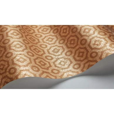 Queens Quarter kuparinvarinen geometrinen tapetti metallikiillolla Cole et Sonilta 118 10025 image