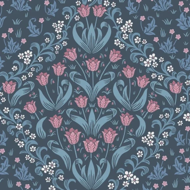 Tudor Garden sininen kukkatapetti Cole et Sonilta 118 2004 image